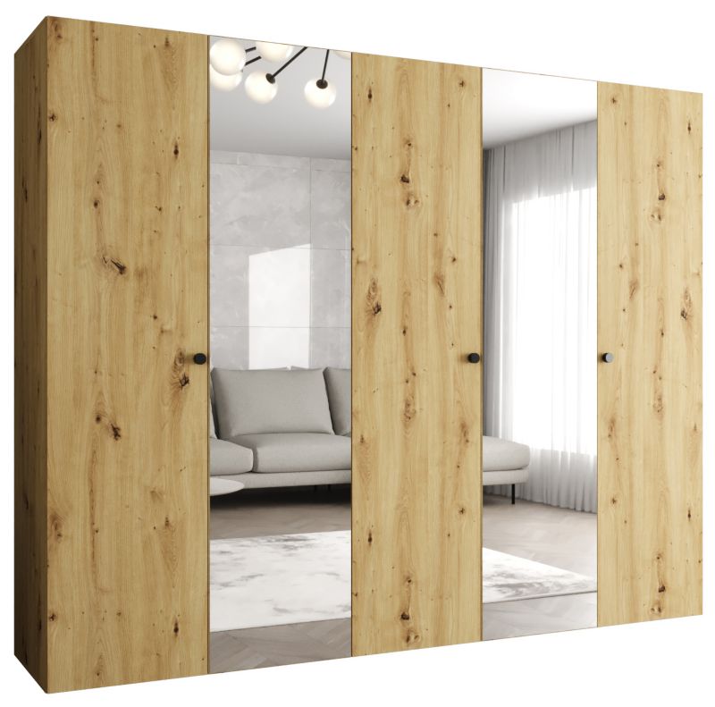 Szafa uchylna Abiks PARMA 2 250 wys. 202 cm Artisan + u. Czarny 1 szt