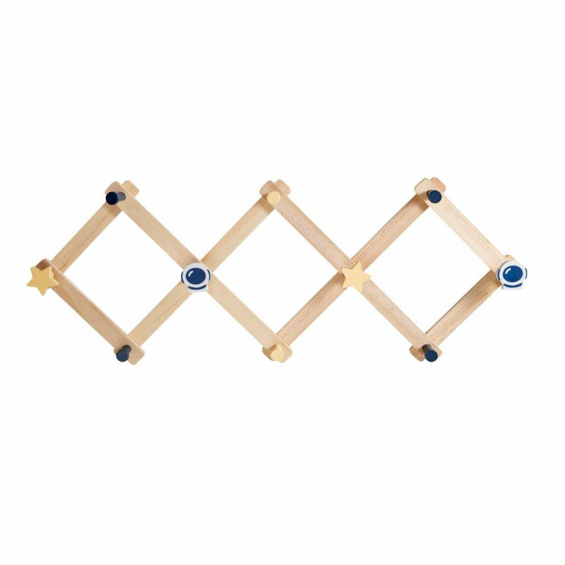 Wieszak ścienny HowHomely 10 haczyków dla chłopców drewniany 35 cm 1 szt.