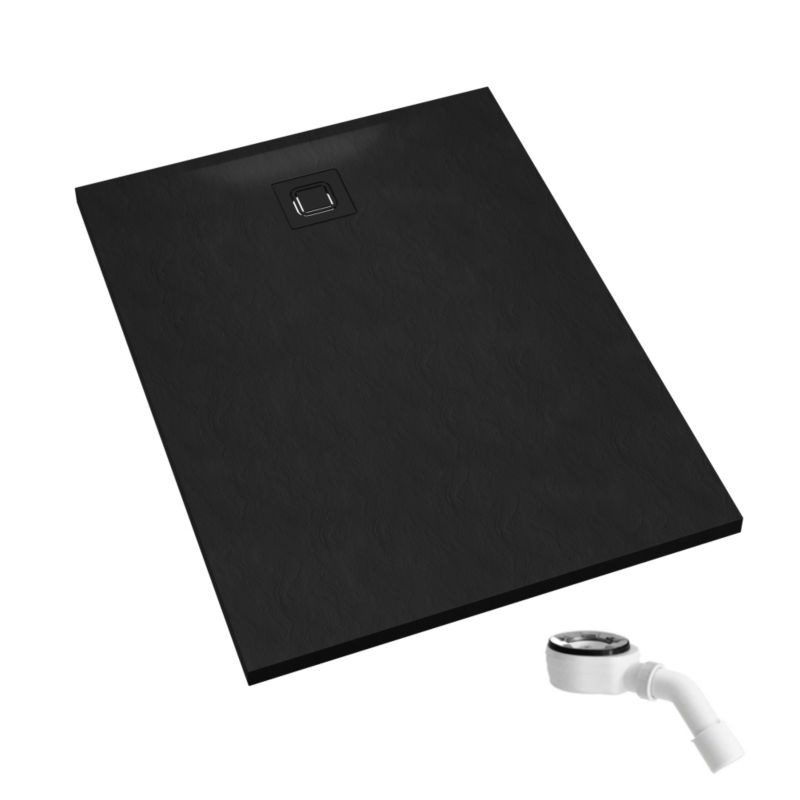 Brodzik akrylowy Schedpol Majestic Black Stone (czarny kamień) prostokąt 90x100 cm 3.3515/C/ST-M6/C 1 szt.