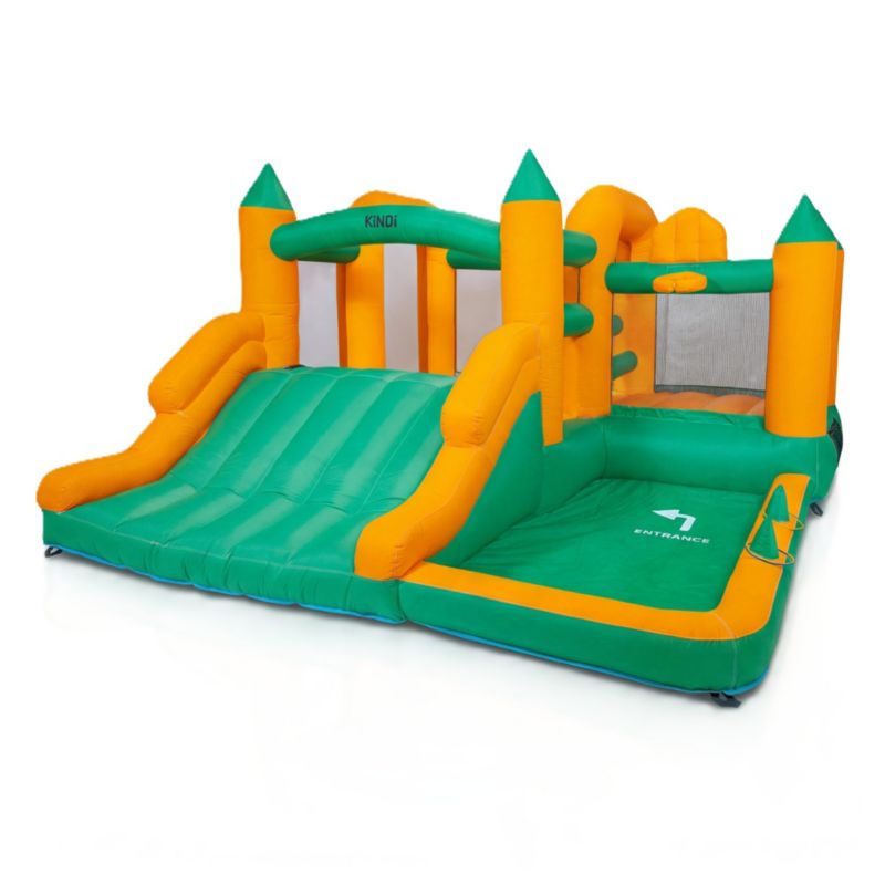 Dmuchany plac zabaw dla dzieci Thunder duży zamek kosz dmuchawa zjeżdżalnia zestaw 1 szt.