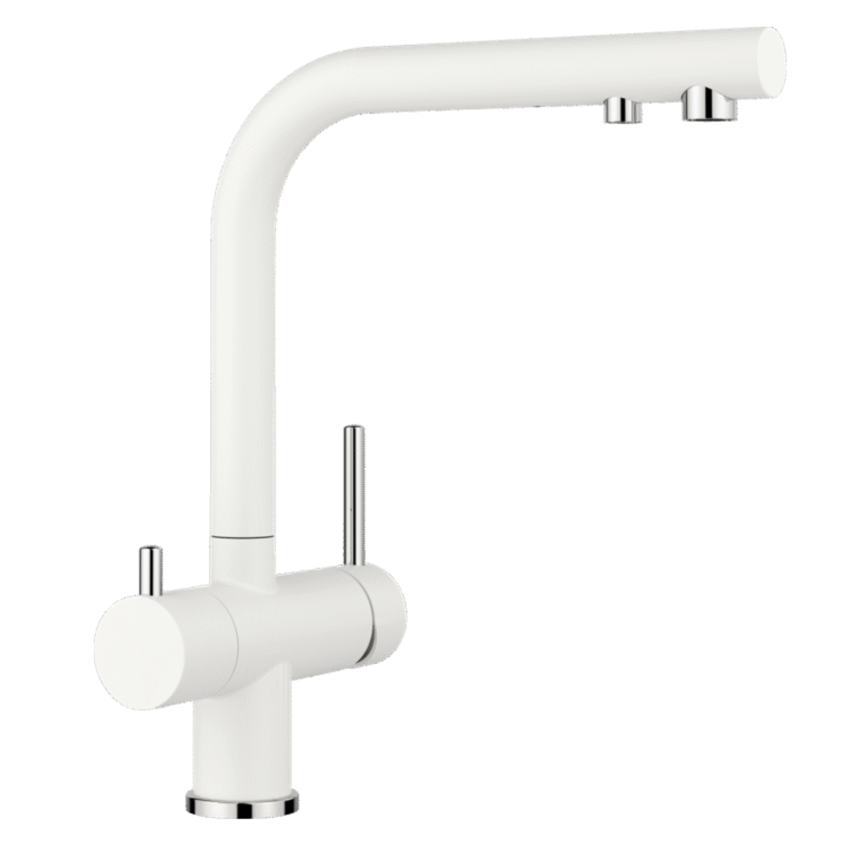 Bateria trójdrożna Blanco II Filter w kolorze białym (silgranit-look).