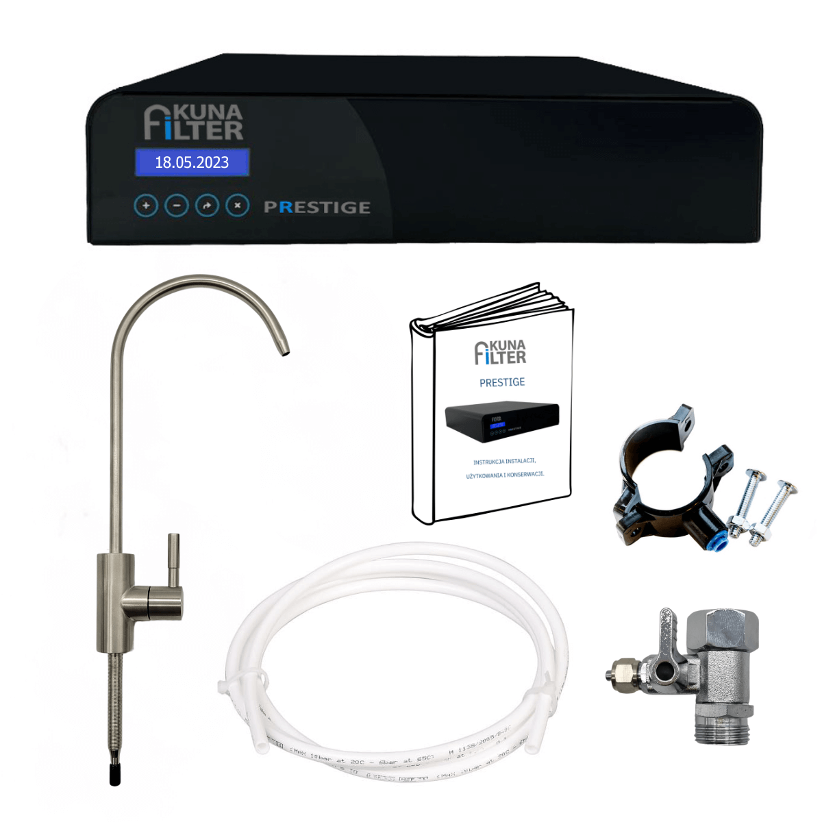 Kuna Filter Prestige nowoczesny filtr do wody pod zlew. Odwrócona osmoza z mineralizacją, bez zbiornika.