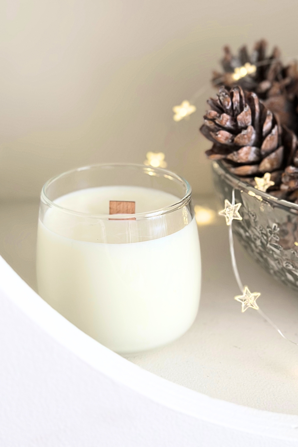 Lillow - ŚWIECA SOJOWA - szklana bombka 435 ml - Uszyto w Polsce