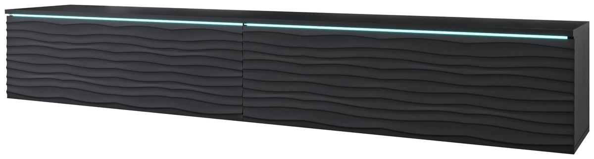 Wisząca szafka RTV 180 cm we wzorze fali BROMI