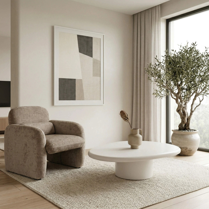 Biały stolik kawowy 110x60 cm do salonu ELLIE z płyty MDF