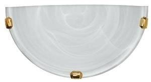 Biały plafon sufitowy 1-punktowy do salonu DUNA metal szkło