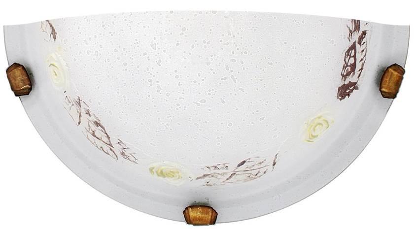 Biała lampa sufitowa plafon do salonu Róża metal szkło