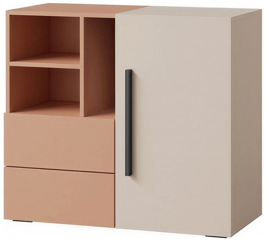 Mała komoda młodzieżowa 90 cm z szufladami LUMI kaszmir