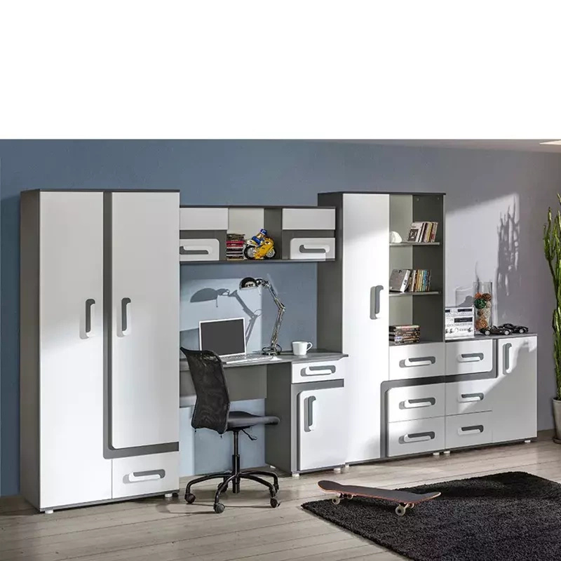 Nowoczesna meblościanka z szafą biurko komoda MALE