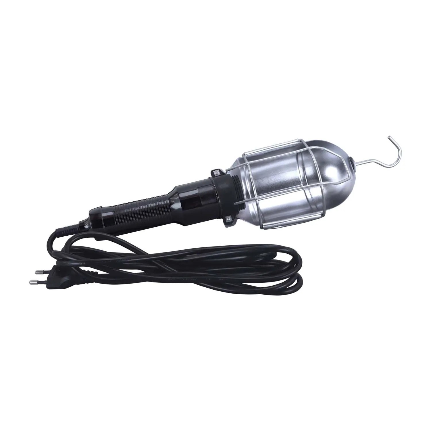 Struhm Lampa warsztatowa WARTA z hakiem 1xE27 60W czarna