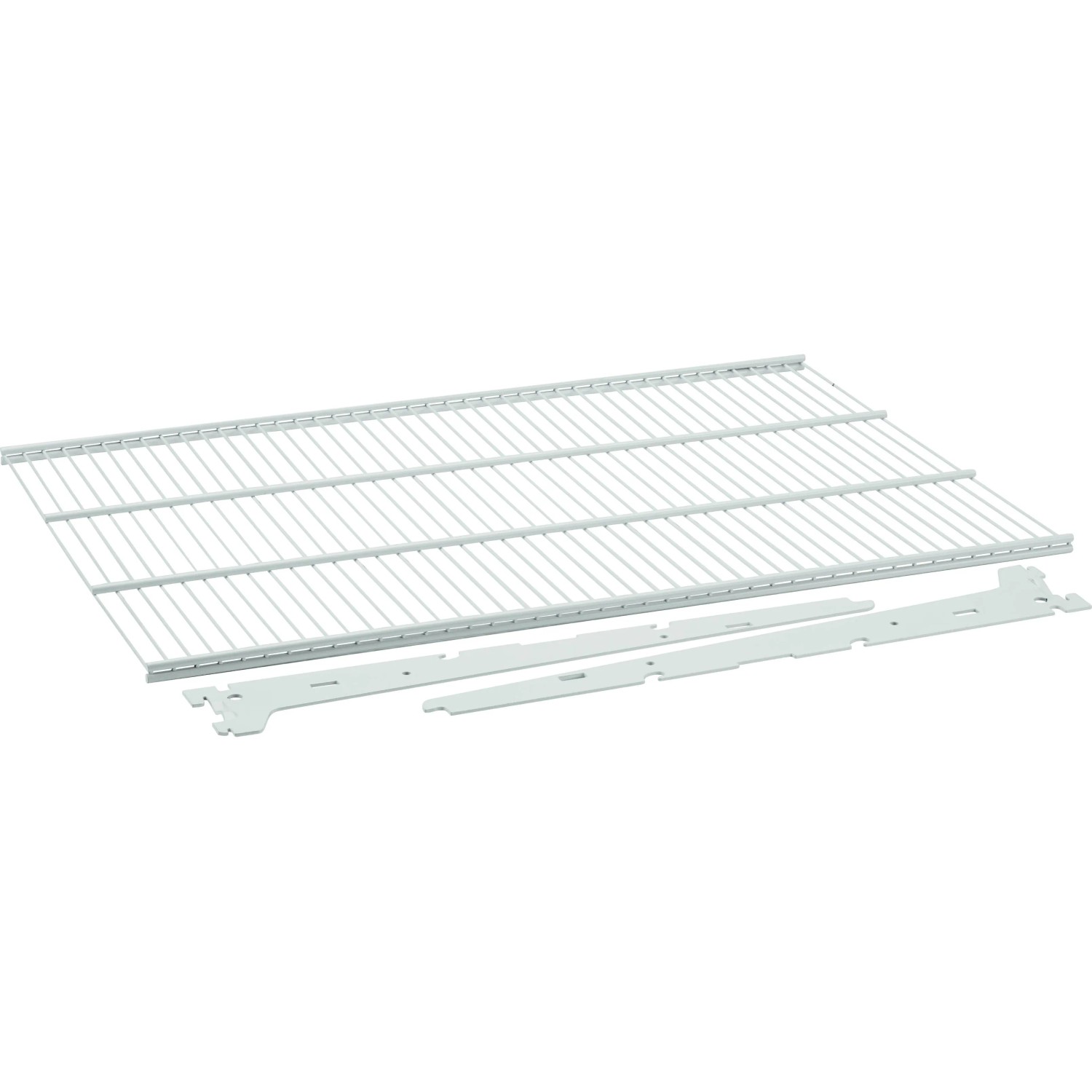 Półka z siatki drucianej 60x40 cm biała + 2 wsporniki Garderoba Metalowa