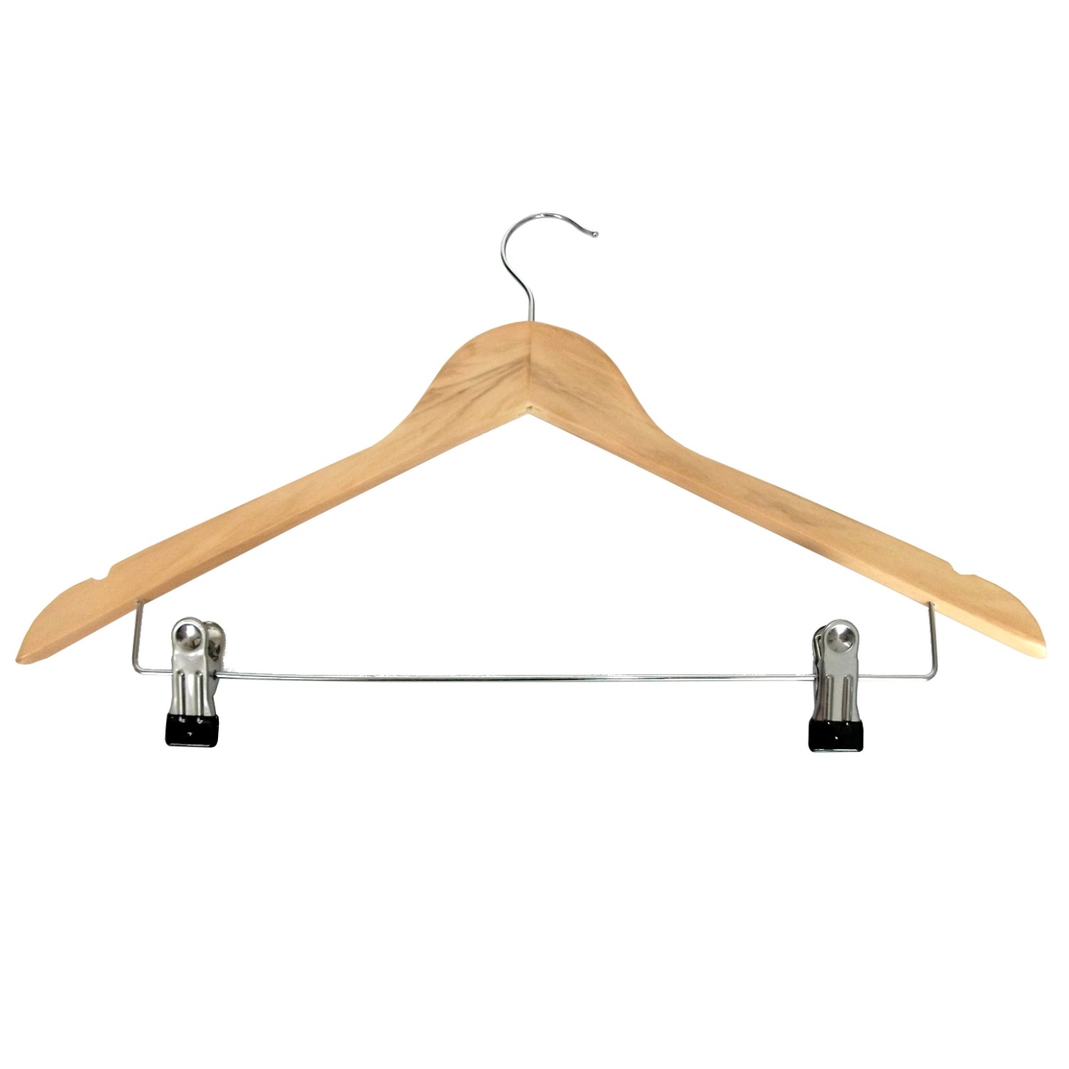 Wieszak uniwersalny drewniany z klamrami