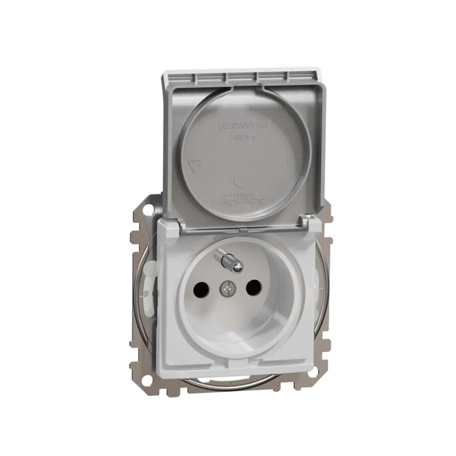 Schneider Electric Gniazdo Sedna D&E pojedyncze IP44 aluminium