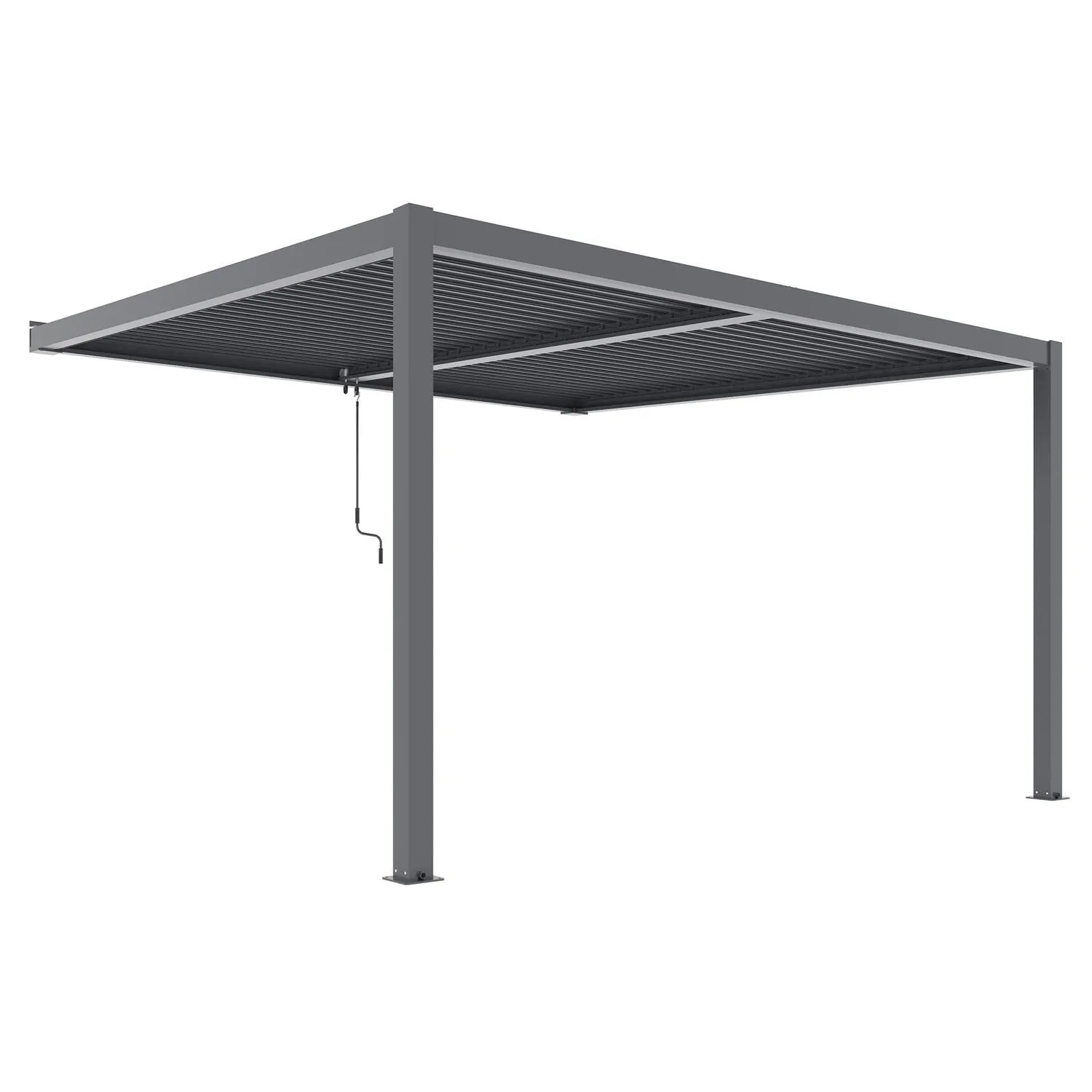 Pergola LUXE LED przyścienna antracyt - 4 x 3 x 2,5 m