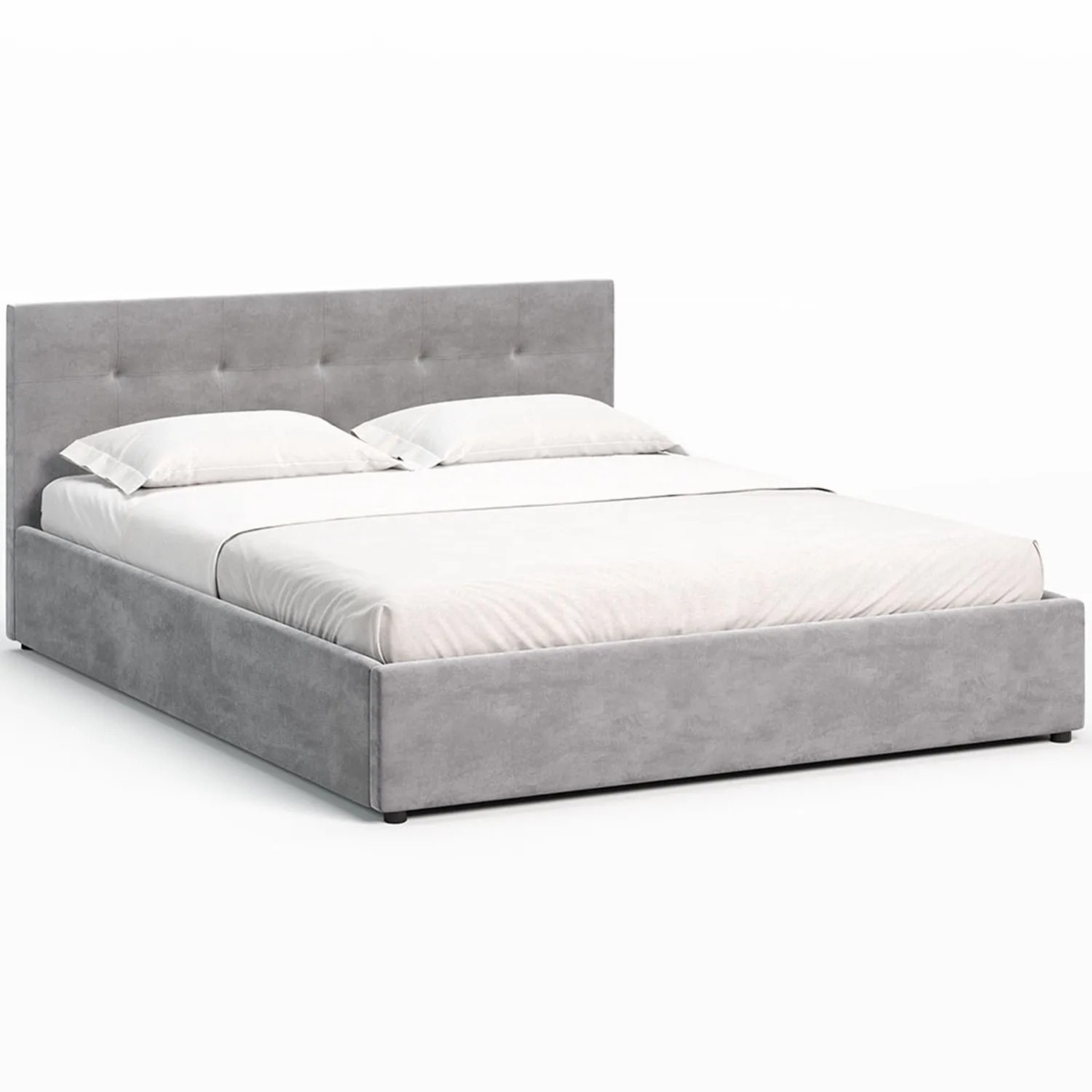 Łóżko tapicerowane Mira 140 x 200 szare