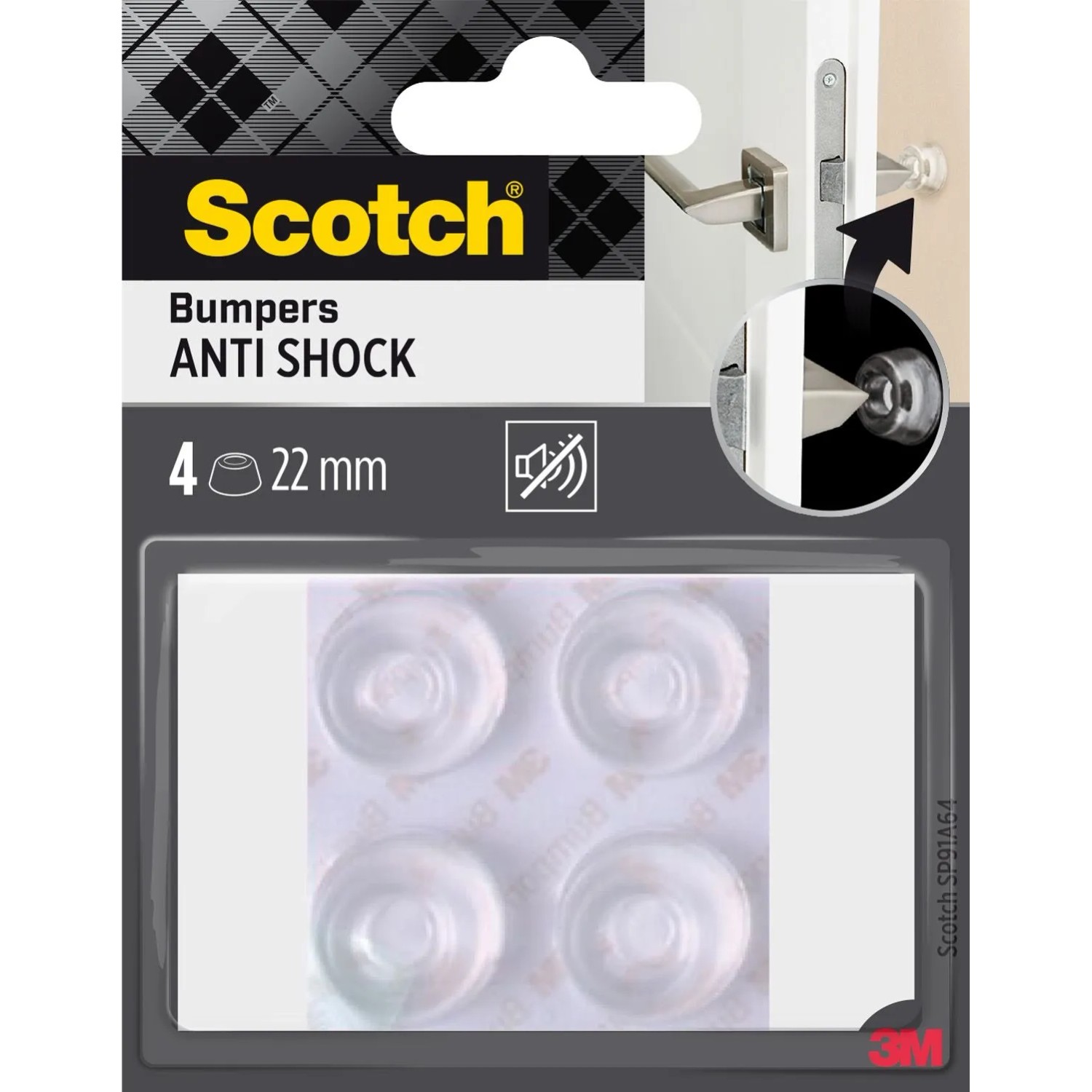 3M Scotch Odbojniki okrągłe samoprzylepne 22mm,4szt