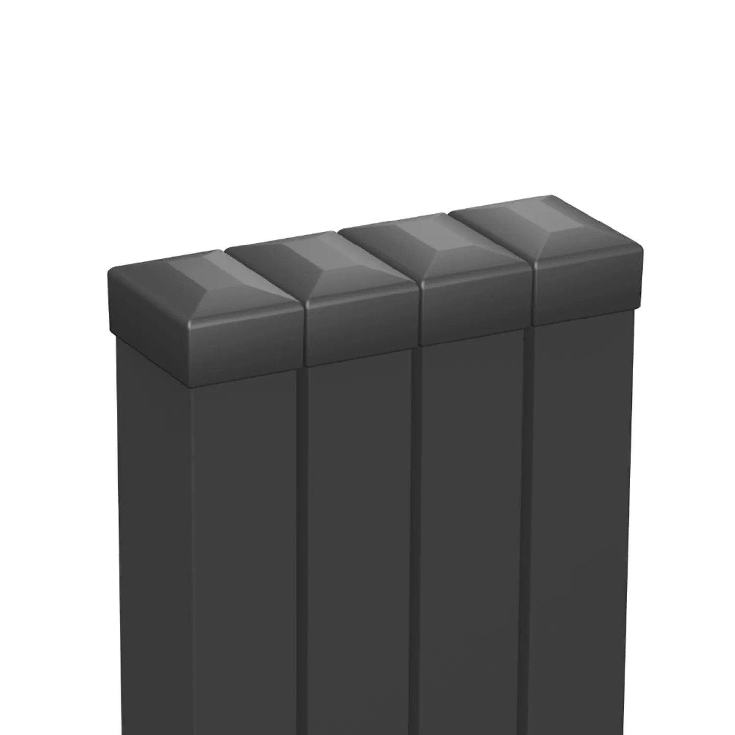 Polargos Słupek ogrodzeniowy antracyt - 4 x 6 x 200 cm 4 szt.