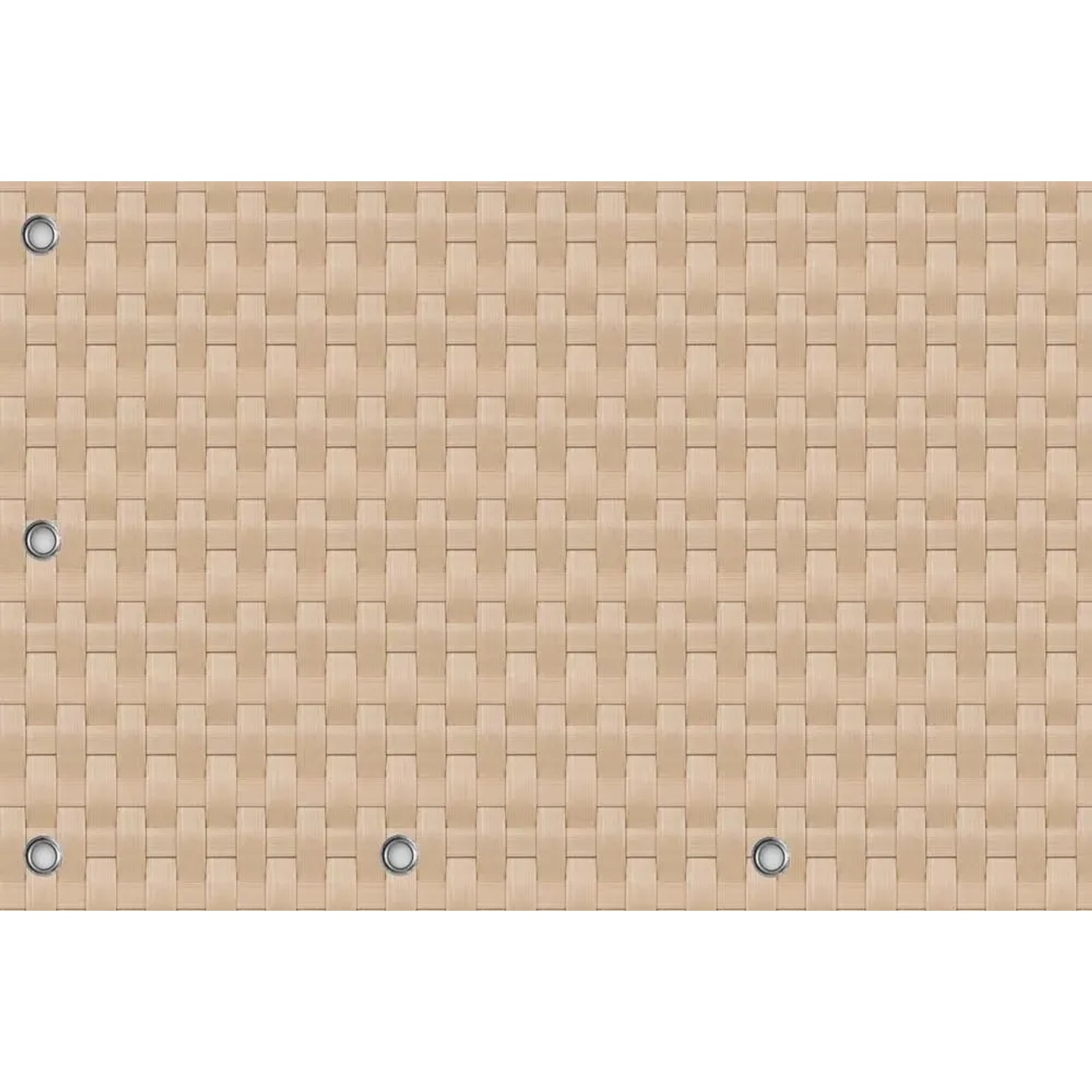 Mata rattanowa na wymiar beżowa - 10 x 100 cm