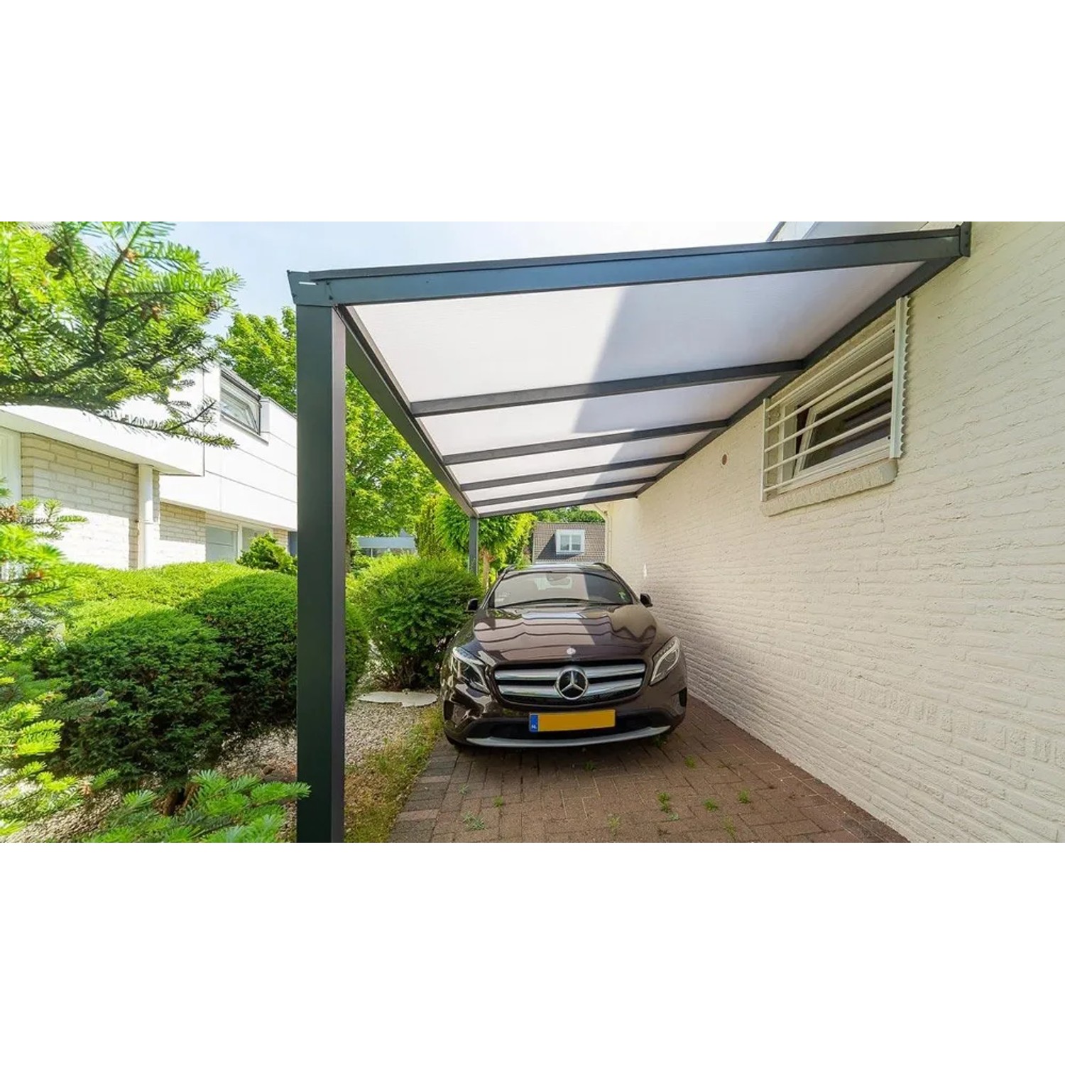 Wiata garażowa Greenline antracyt - 5 x 3,5m