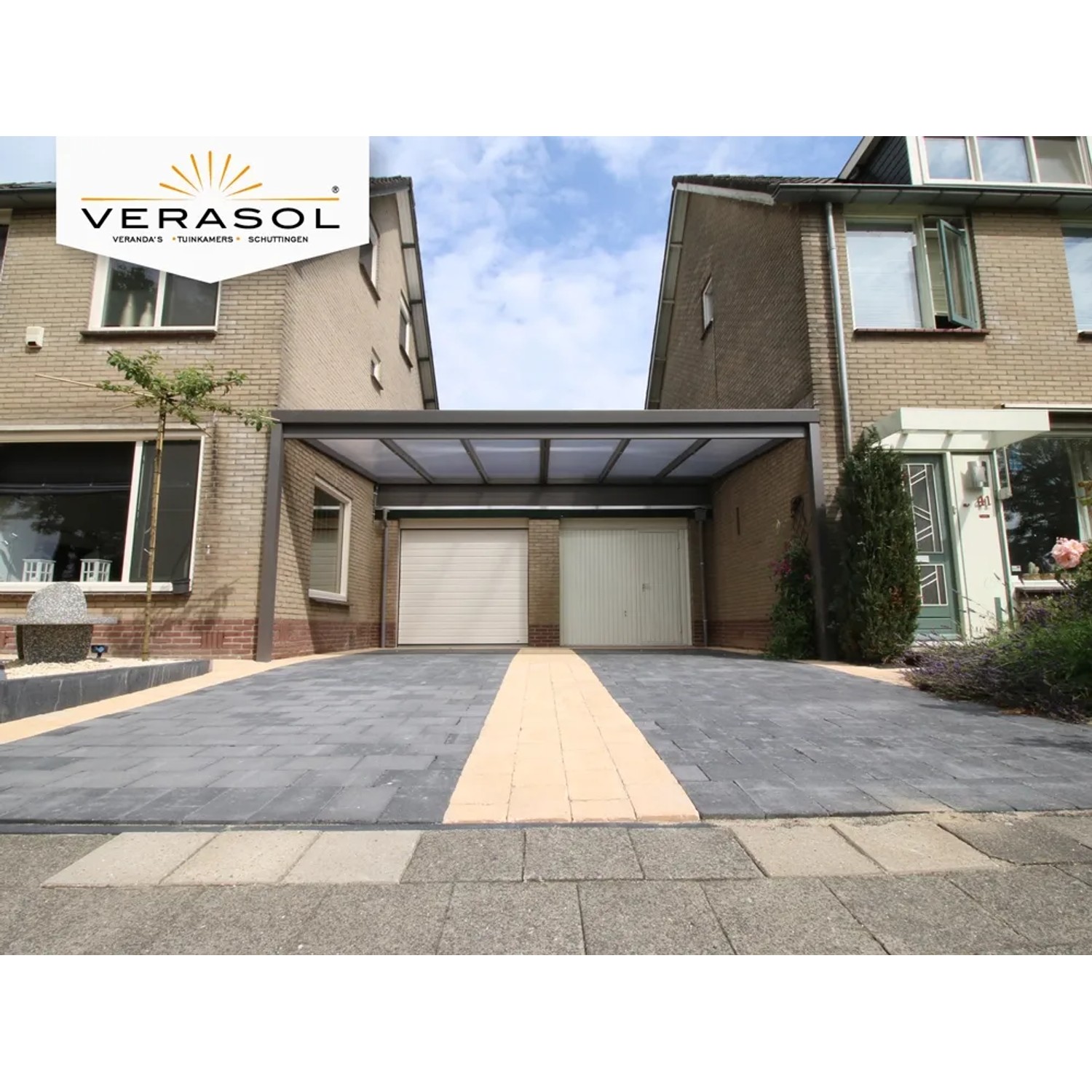 Wiata garażowa Greenline antracyt - 6 x 3,5m