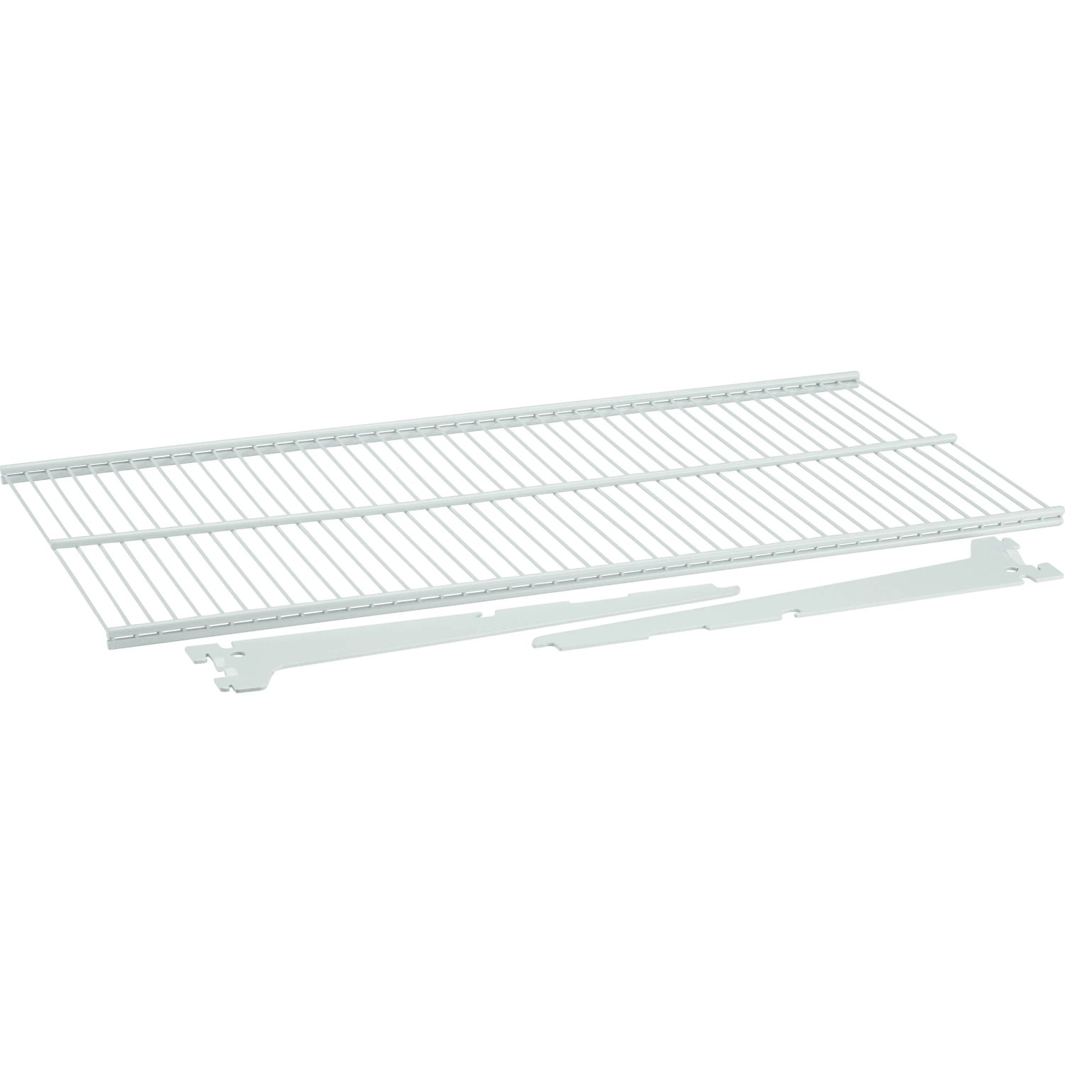 Półka z siatki drucianej 60x30 cm biała + 2 wsporniki Garderoba Metalowa