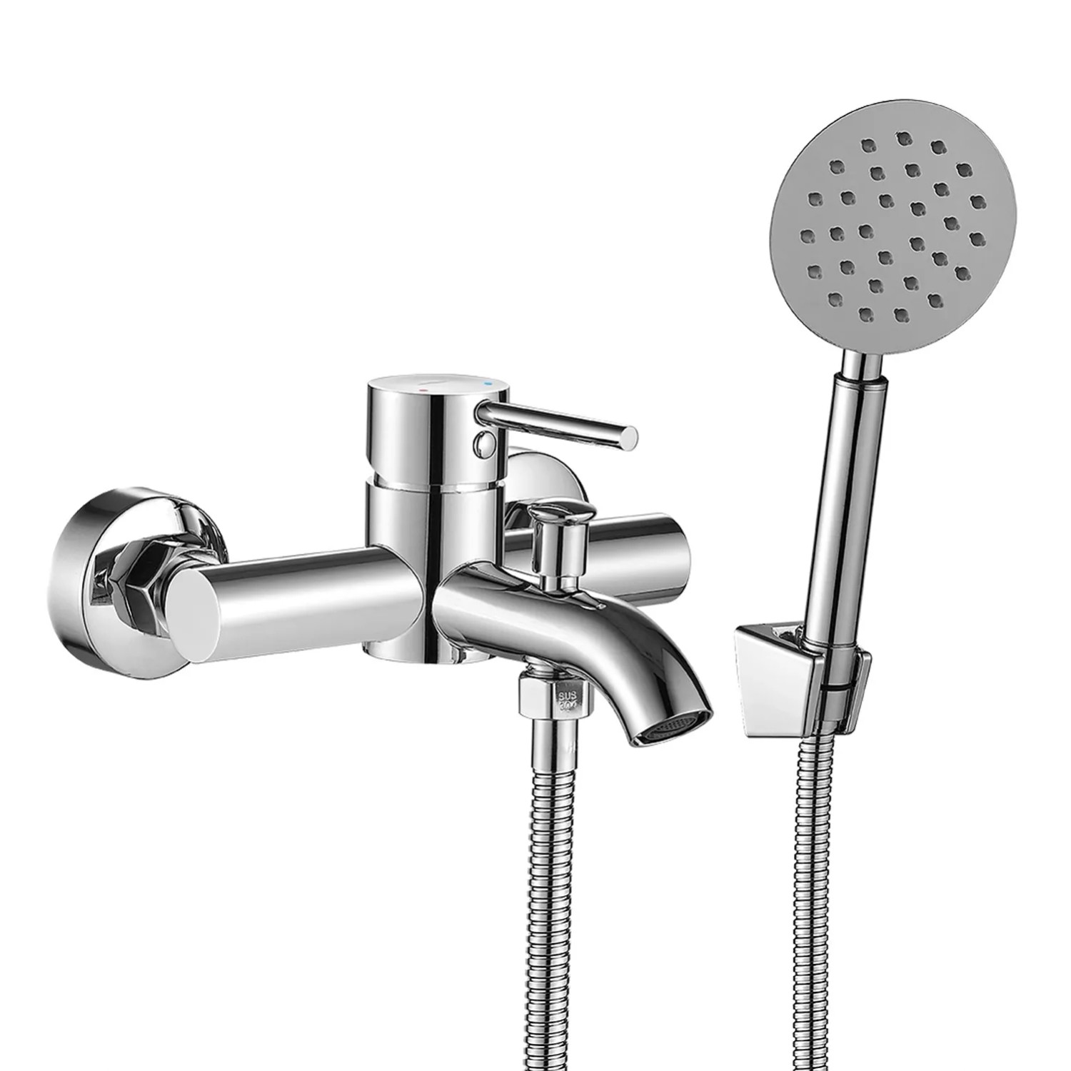 Kuchinox Bateria wannowa ścienna z zestawu natryskowego Noia chrom