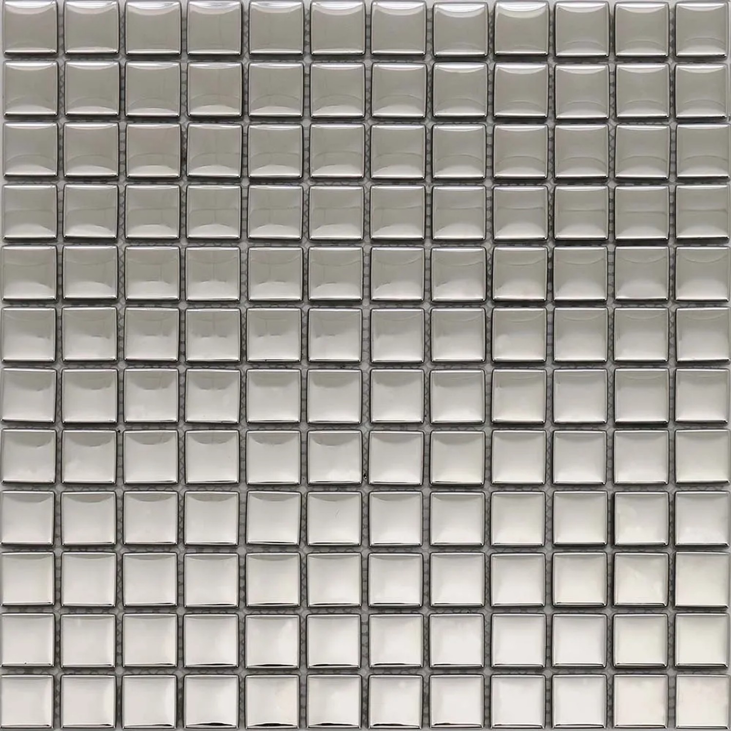 Mozaika szklana gładka srebrna 30 cm x 30 cm