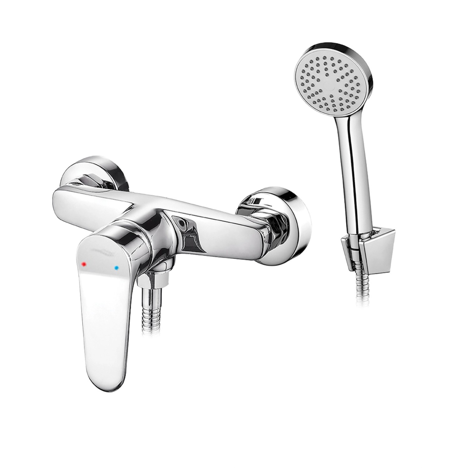 Kuchinox Bateria natryskowa ścienna z zestawu natryskowego Atez chrom