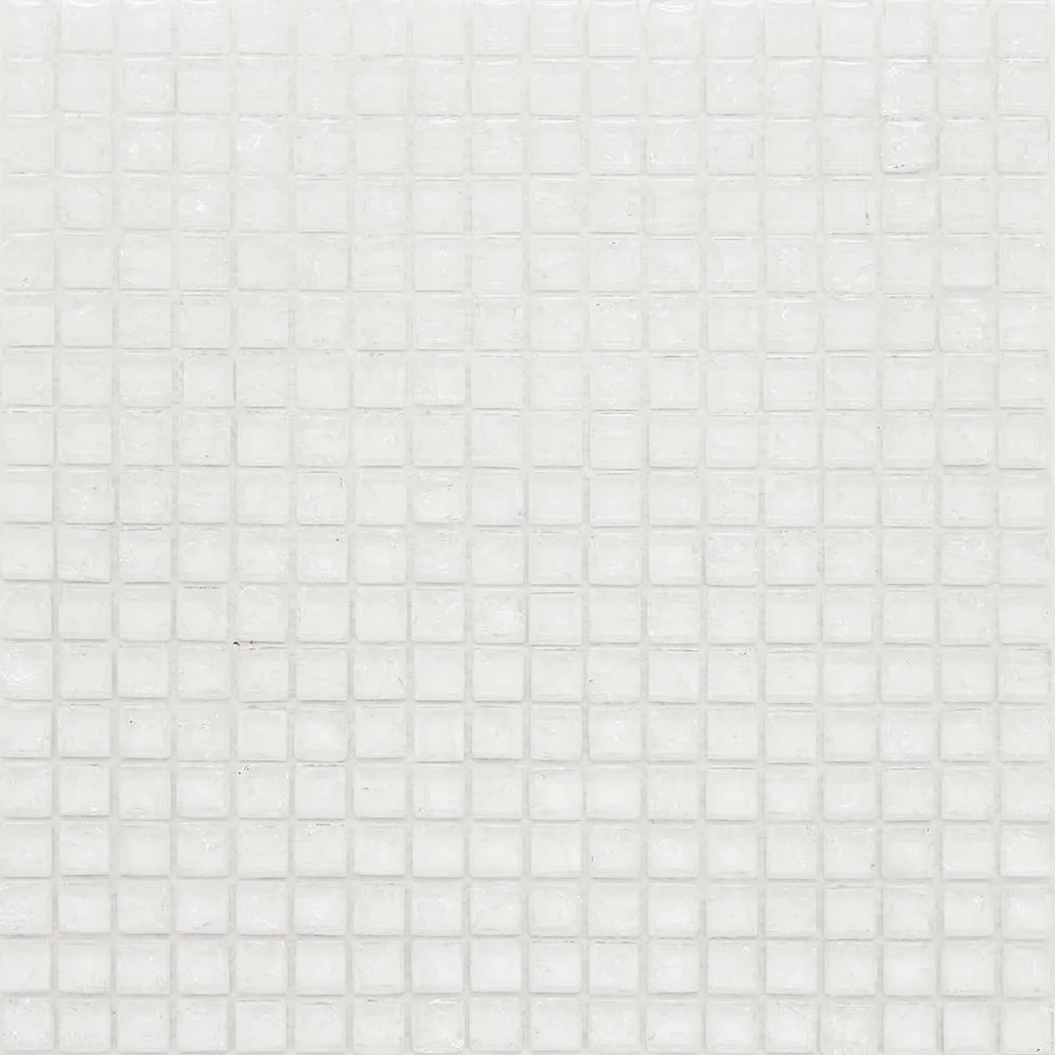 Mozaika szklana kruszona biała 30 cm x 30 cm