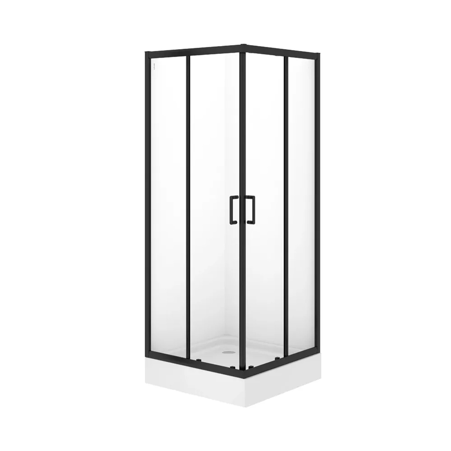 Cersanit Kabina prysznicowa Brasco 80 czarna z brodzikiem