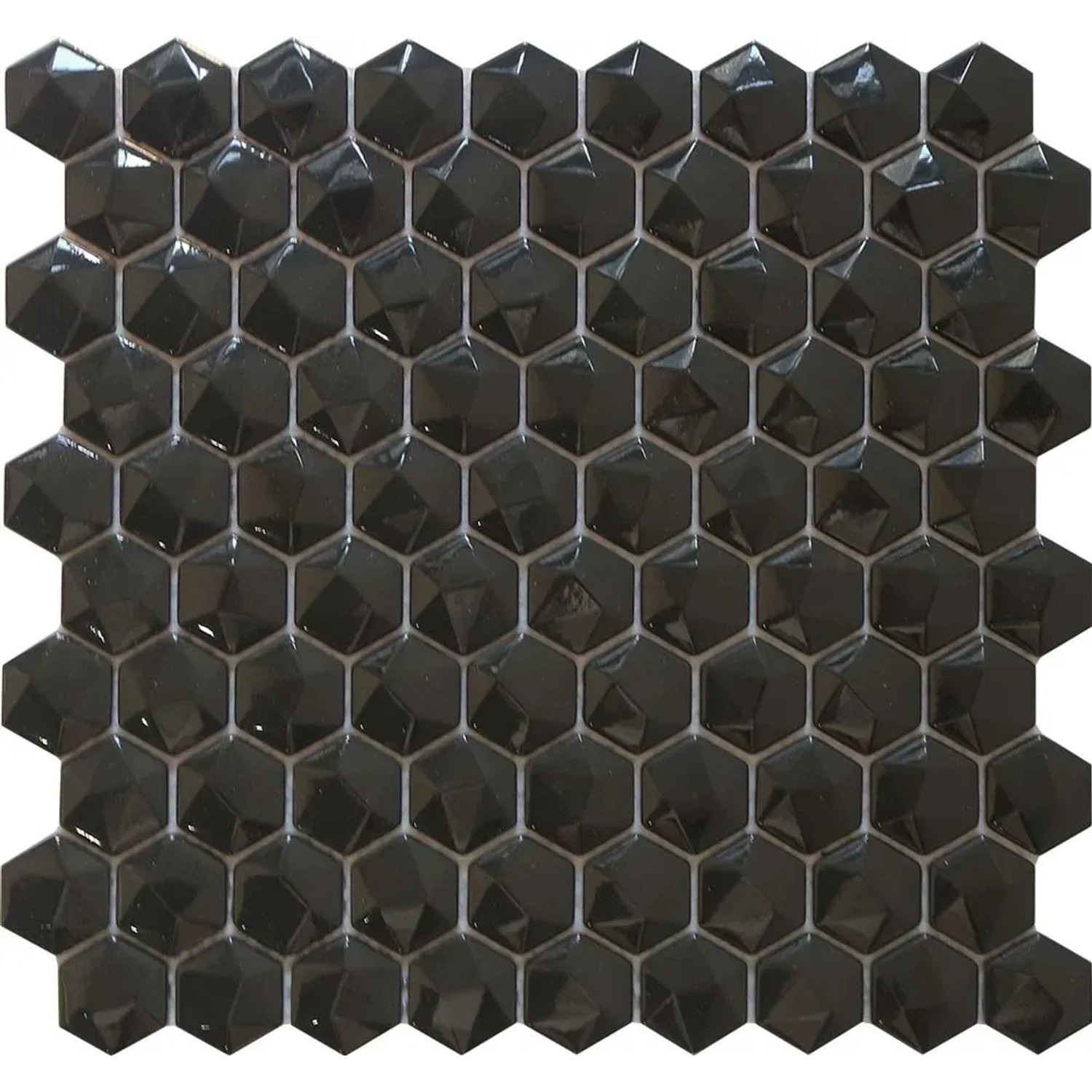 Mozaika szklana DIAMOND czarna 28,2 cm x 29,3 cm