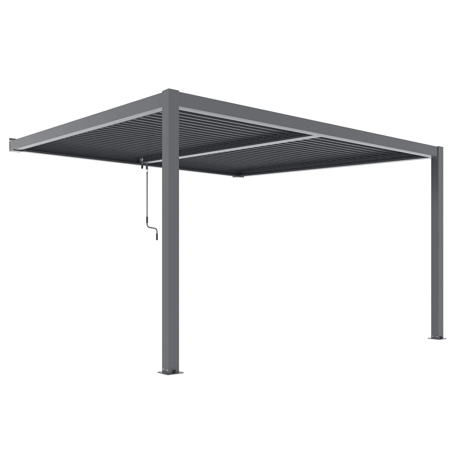 Pergola LUXE LED przyścienna antracyt - 3 x 3 x 2,5 m