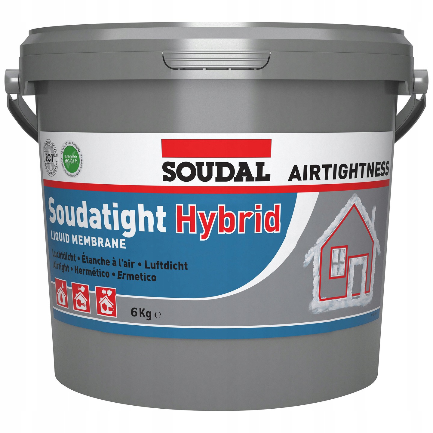 Soudal Soudatight Hybrid Płynna Membrana Zewnętrzna Szara 6 kg