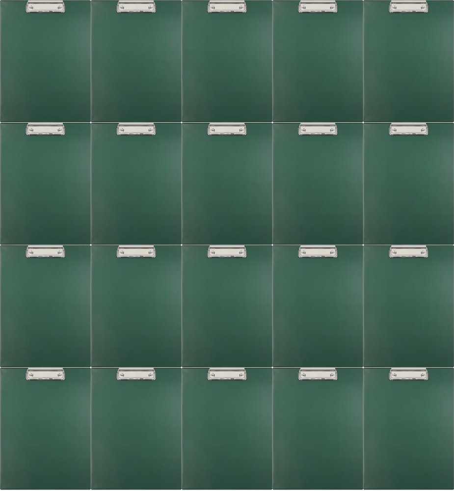 20x Clipboard Biurfol, A4, zielony ciemny