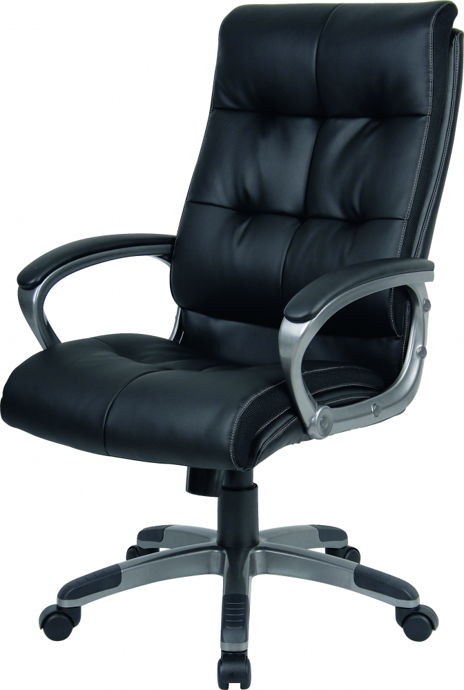 Fotel biurowy - gabinetowy Viking Maine, skóra, czarny