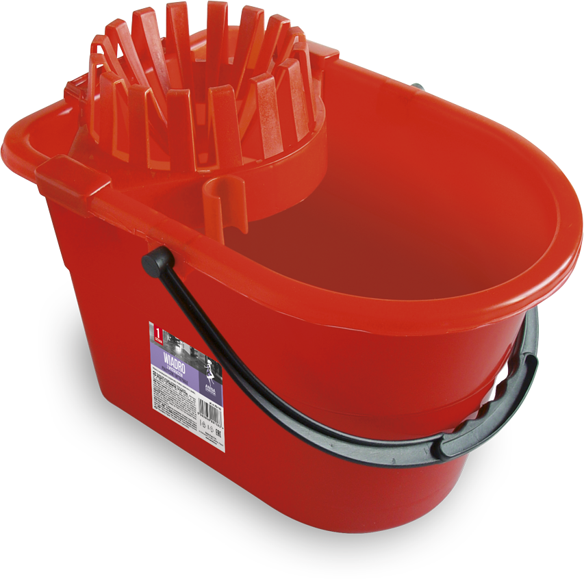 Wiadro Anna Zaradna, z wyciskaczem, 14l, czerwony