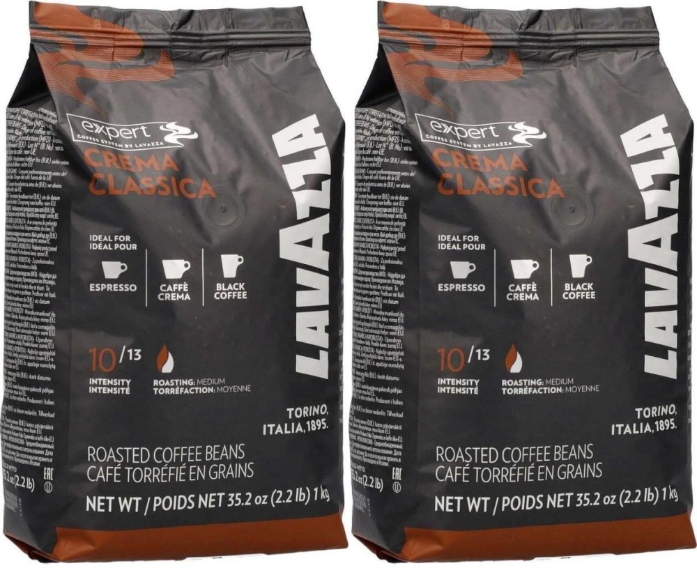 2x Kawa ziarnista Lavazza Crema Classica Expert, 1kg