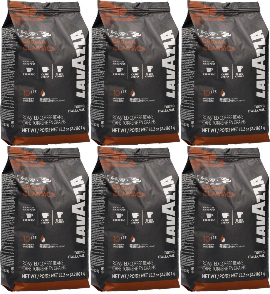 6x Kawa ziarnista Lavazza Crema Classica Expert, 1kg