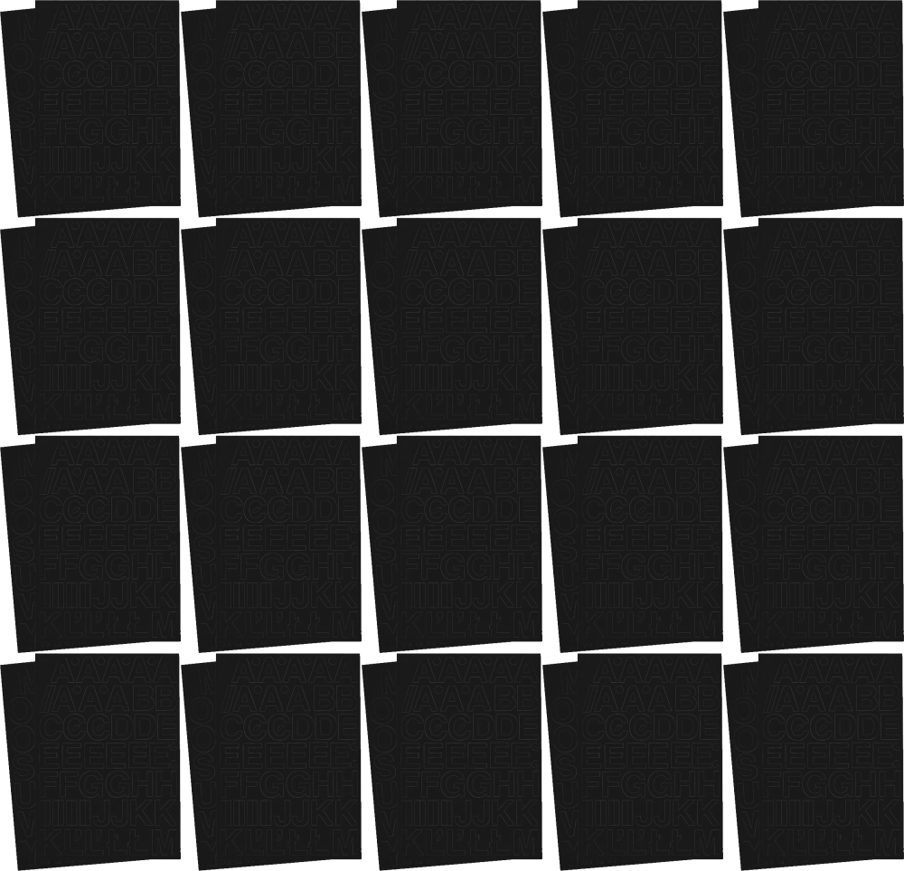 20x Litery samoprzylepne, 3 cm, A-Z na 2 arkuszach, czarny