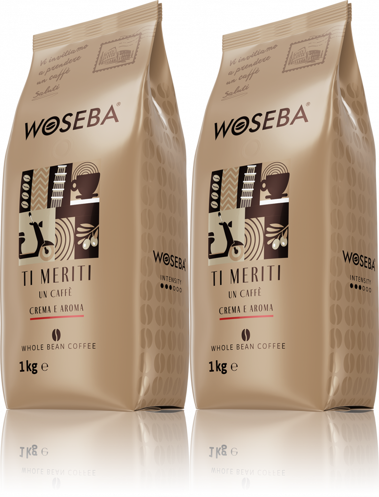 2x Kawa ziarnista Woseba Ti Meriti Crema E Aroma, 1kg