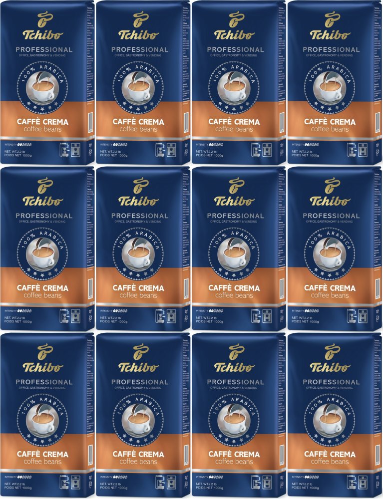 12x Kawa ziarnista Tchibo Professional Caffé Crema, 1kg