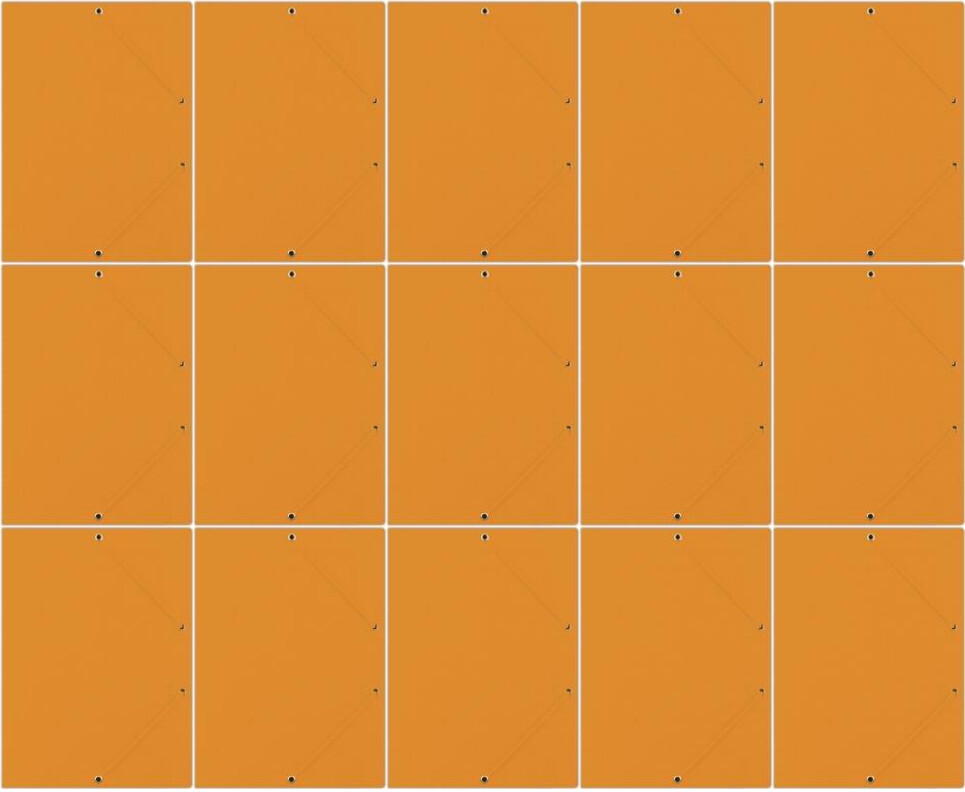 15x Teczka kartonowa z narożną gumką Donau, A4, 3-skrzydłowa, 400g/m2, pomarańczowy