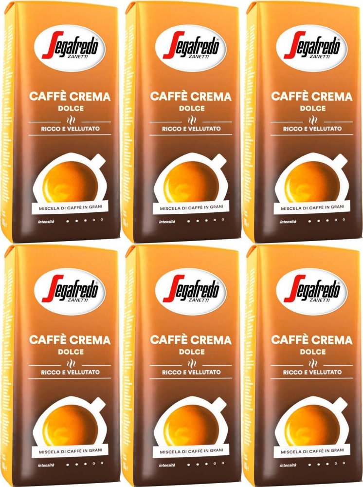 6x Kawa ziarnista Segafredo Caffe Crema Dolce, 1kg