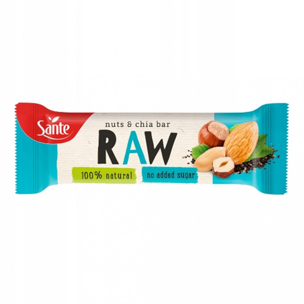Baton Sante raw, 35g orzech i chia