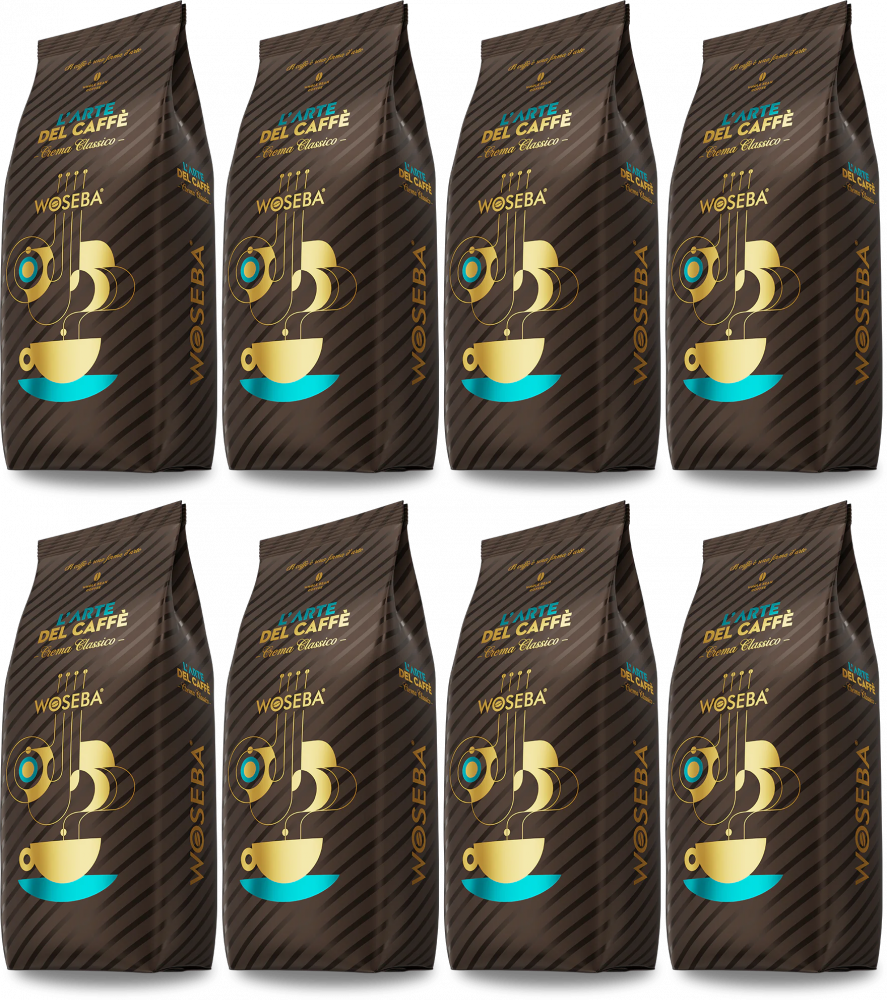 8x Kawa ziarnista Woseba L’Arte Del Caffe Crema Classico, 1kg