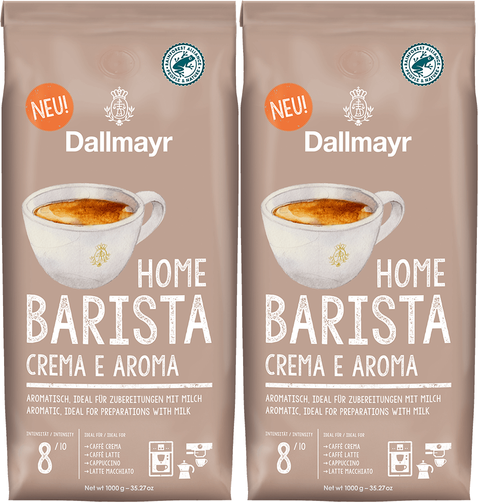 2x Kawa ziarnista Dallmayr Home Barista Crema E Aroma, 1kg
