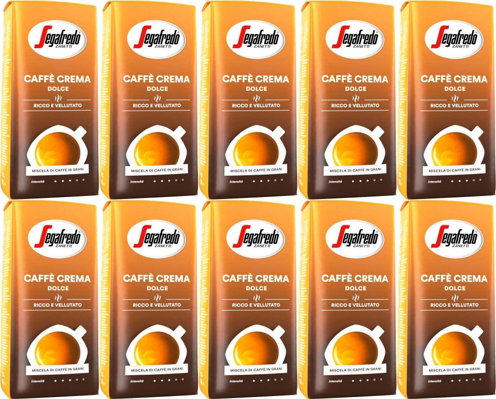 10x Kawa ziarnista Segafredo Caffe Crema Dolce, 1kg