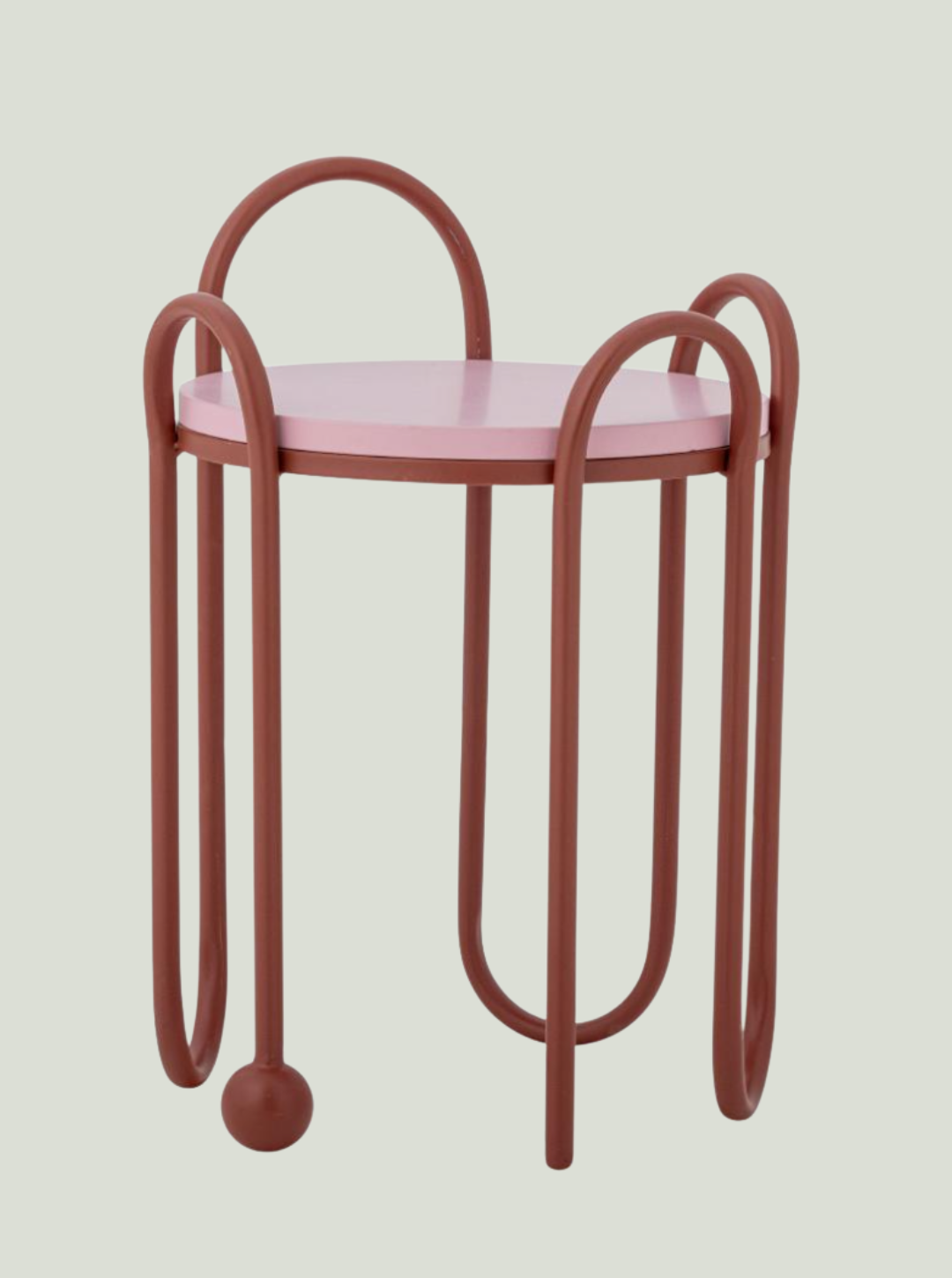 Stolik boczny Whimsica, czerwony, metalowy BLOOMINGVILLE