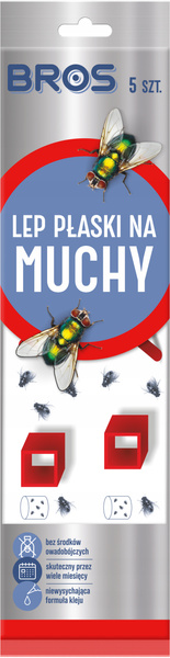 Lep na muchy płaski 5sztuk BROS