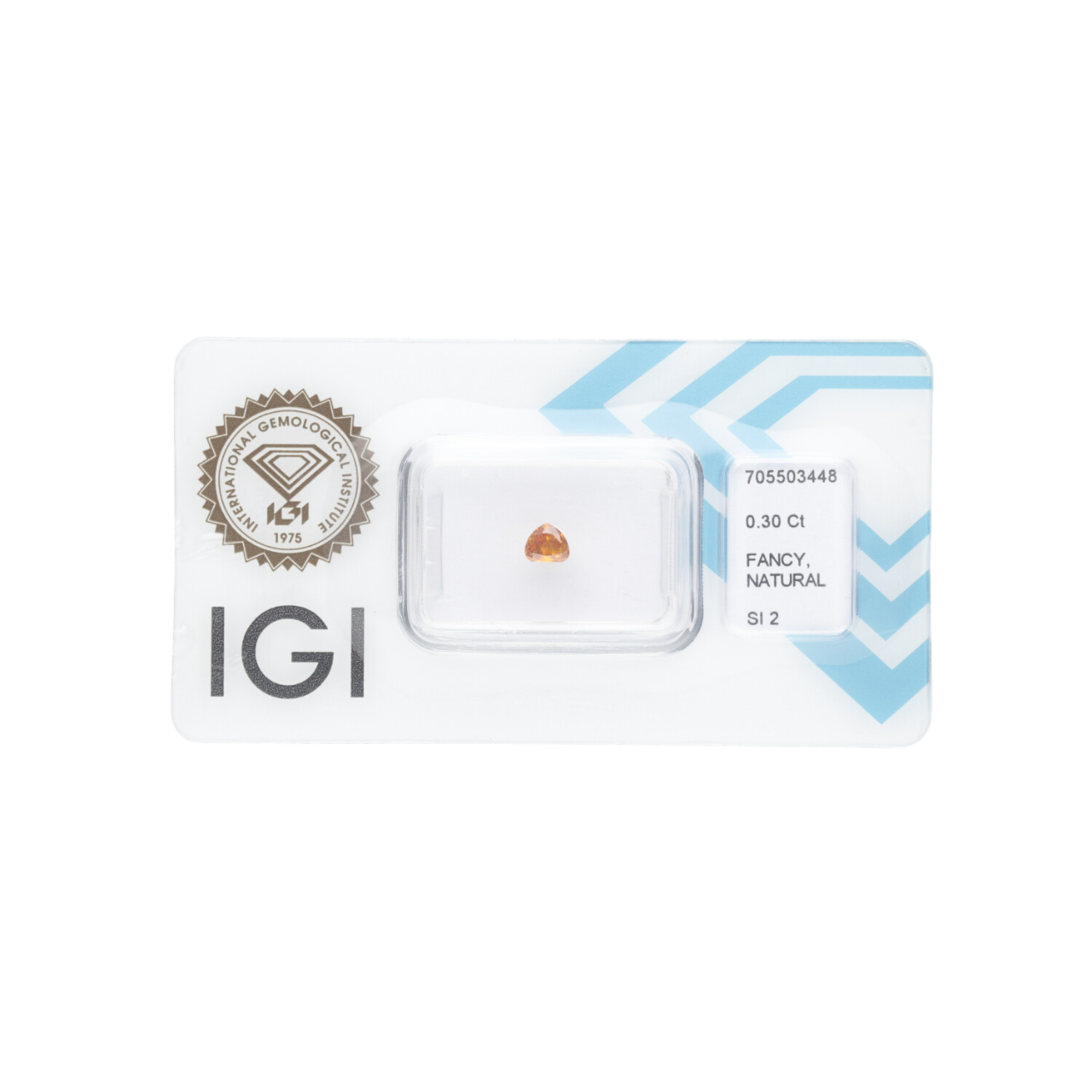 Diament naturalny 0,30 CT / Natural Fancy Intense Yellow Orange / Pear Modified Brilliant / SI2 / G - wysyłka 24 h! - Mennica Skarbowa